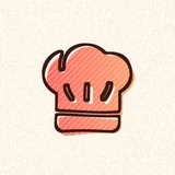 Hand-drawn chef's hat icon