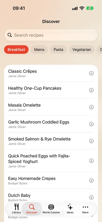 Discover recipes by category
